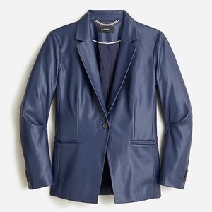 COPY - J. Crew NEW WITH TAGS limited edition cutaway blazer in faux blue leather